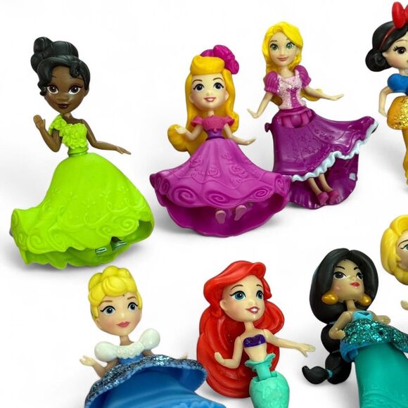 Disney Princess Hasbro Polly Pockets set of 11 dolls & their accessories. - Picture 2 of 8